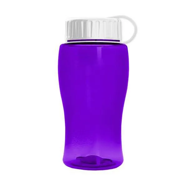 18 Oz. Transparent Bottle - Tethered Lid (Q913722)