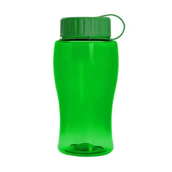 18 Oz. Transparent Bottle - Tethered Lid (Q913722)