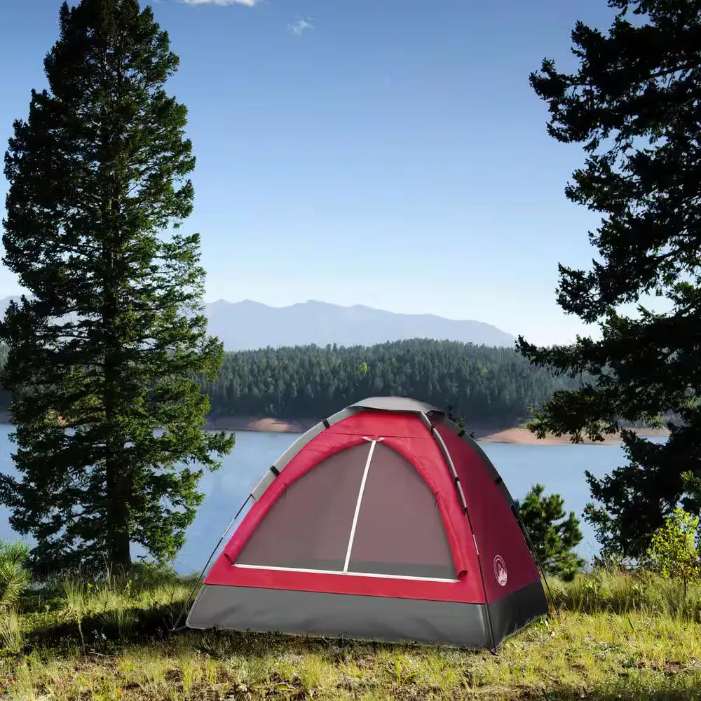 2-Person Brick Red Happy Camper Tent