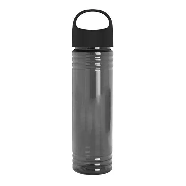 24 Oz. Slim Fit Transparent Bottle - Oval Crest Lid (Q523722)