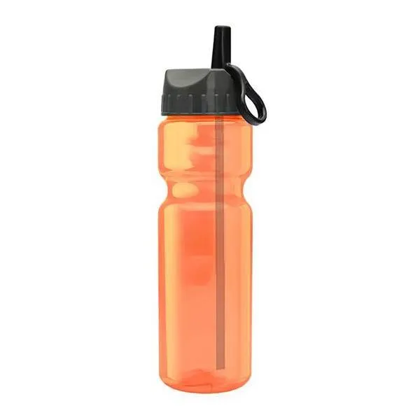 28 Oz. Champion Trans. Bottle - Flip Straw Lid (Q722722)