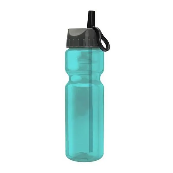 28 Oz. Champion Trans. Bottle - Flip Straw Lid (Q722722)
