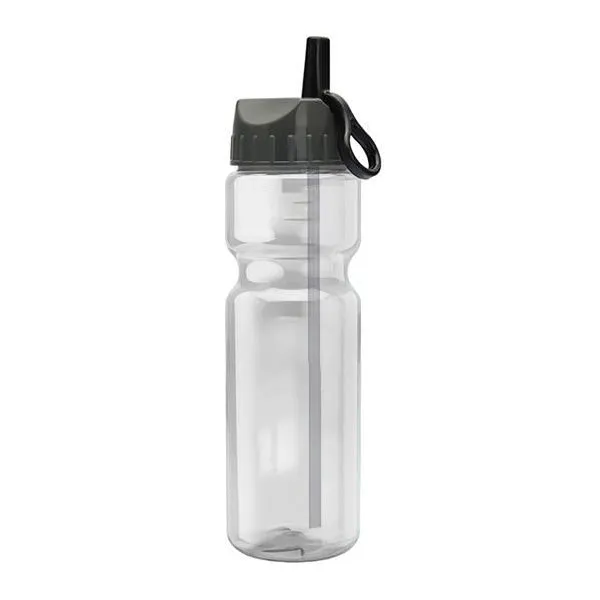 28 Oz. Champion Trans. Bottle - Flip Straw Lid (Q722722)