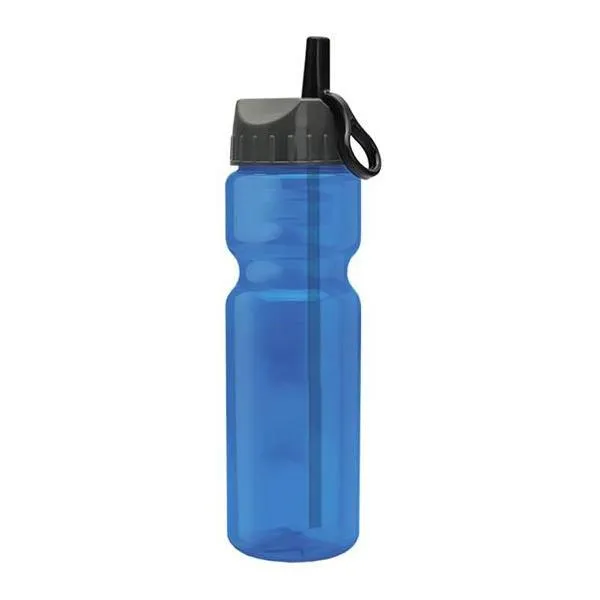 28 Oz. Champion Trans. Bottle - Flip Straw Lid (Q722722)