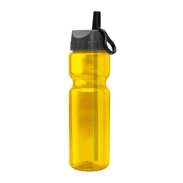 28 Oz. Champion Trans. Bottle - Flip Straw Lid (Q722722)