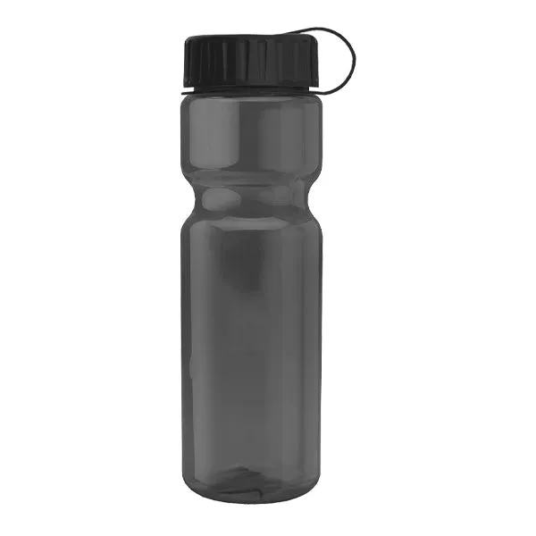 28 Oz. Champion Trans. Bottle - Tethered Lid (Q453722)