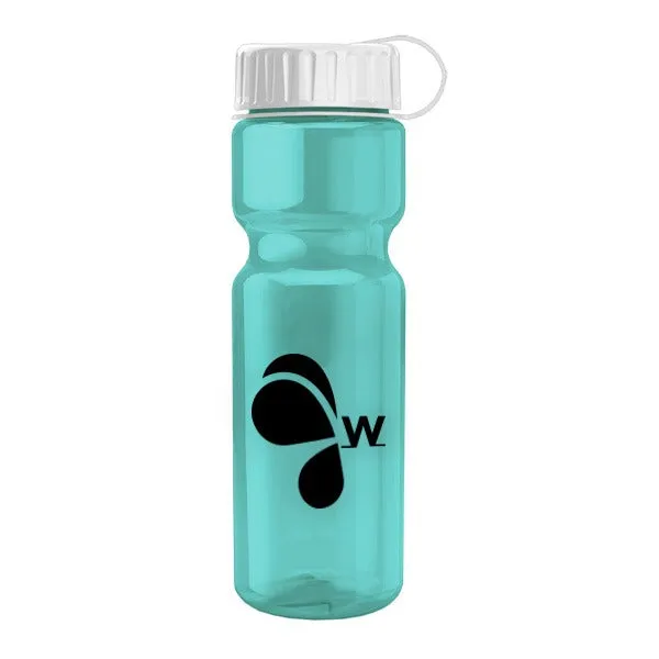 28 Oz. Champion Trans. Bottle - Tethered Lid (Q453722)