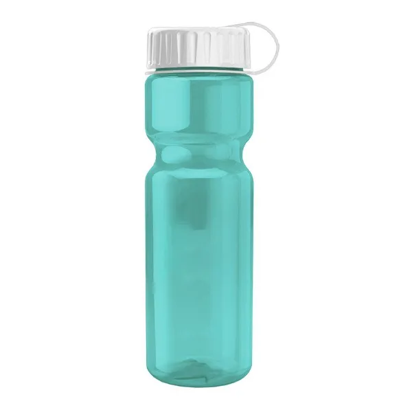 28 Oz. Champion Trans. Bottle - Tethered Lid (Q453722)