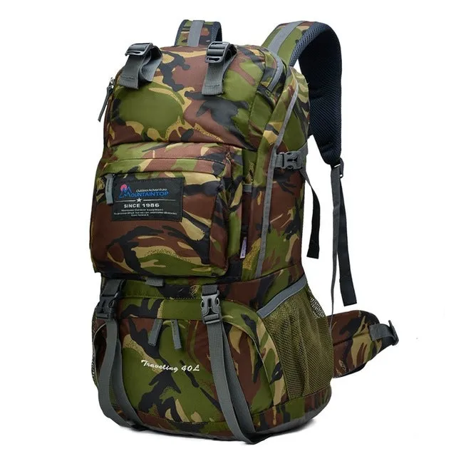 40L Internal Frame Climbing Bag Waterproof with Rain Cover