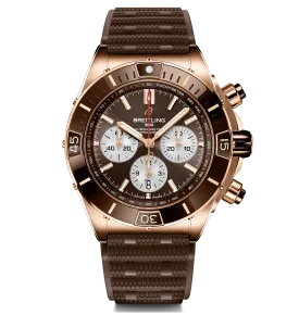 Breitling Super Chronomat B01 44 with Brown Rubber Strap
