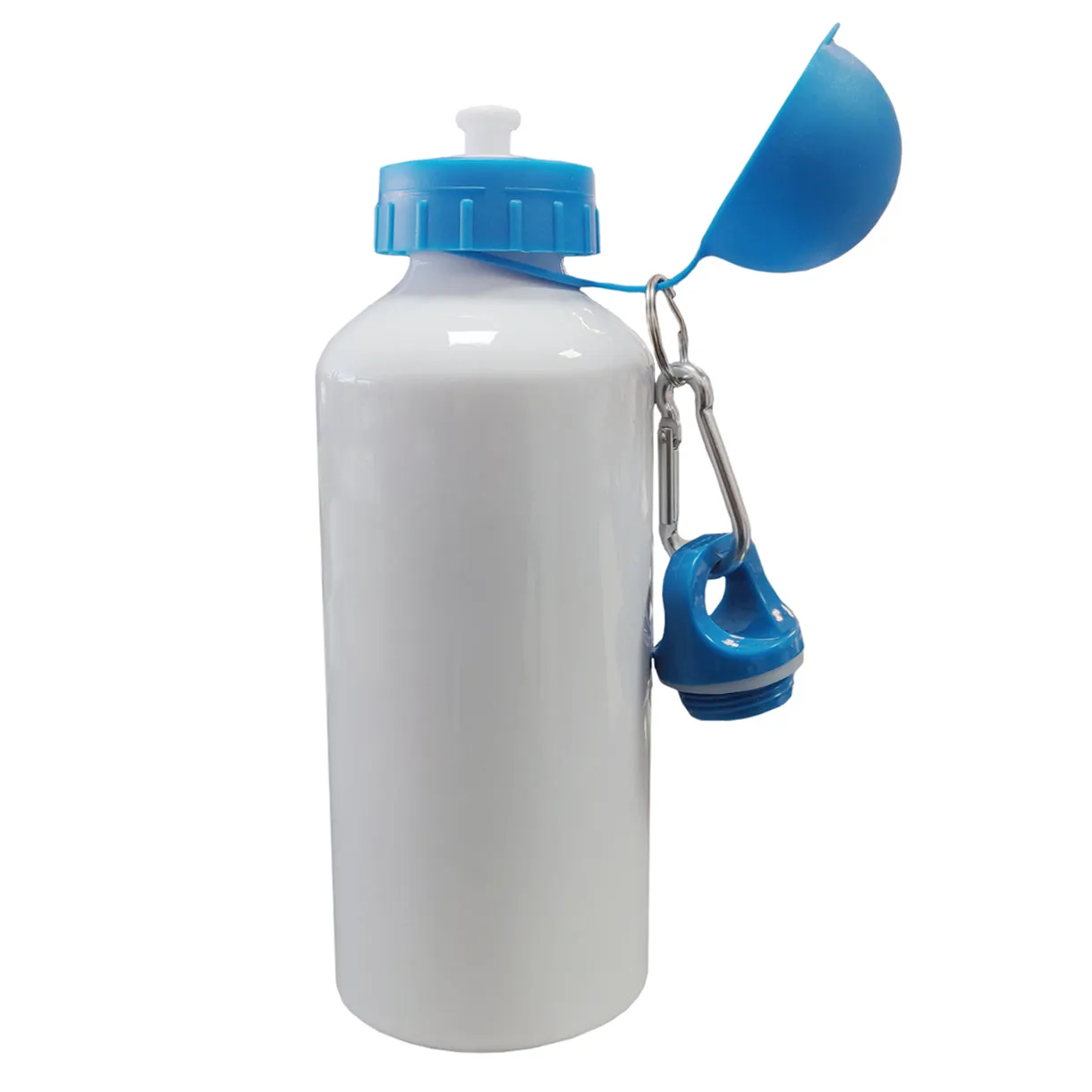 FULL CARTON - 60 x Water Bottles - COLOURED Two Lids (BLUE) - 600ml
