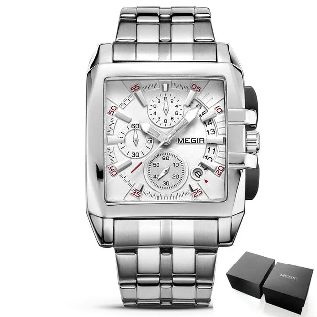 Men's Big Dial Luxury Quartz Wristwatches