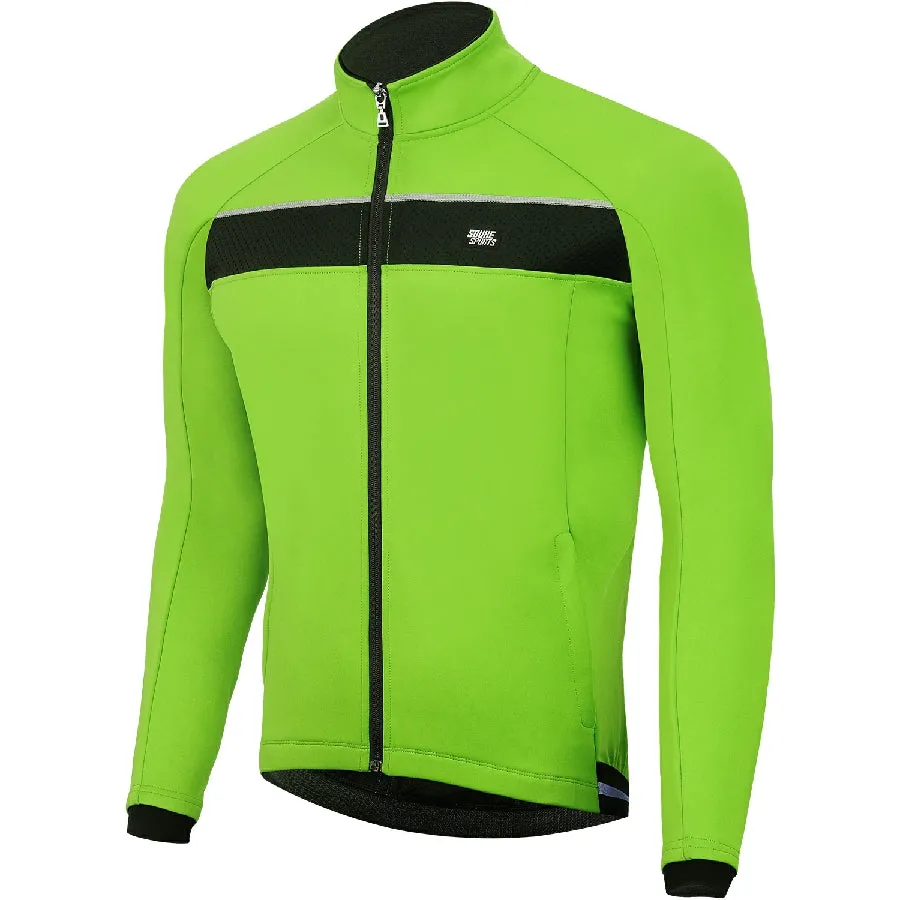 Souke Sports Men's Water Resistance Windbreaker Cycling Jacket with Pockets-JA0700-Green