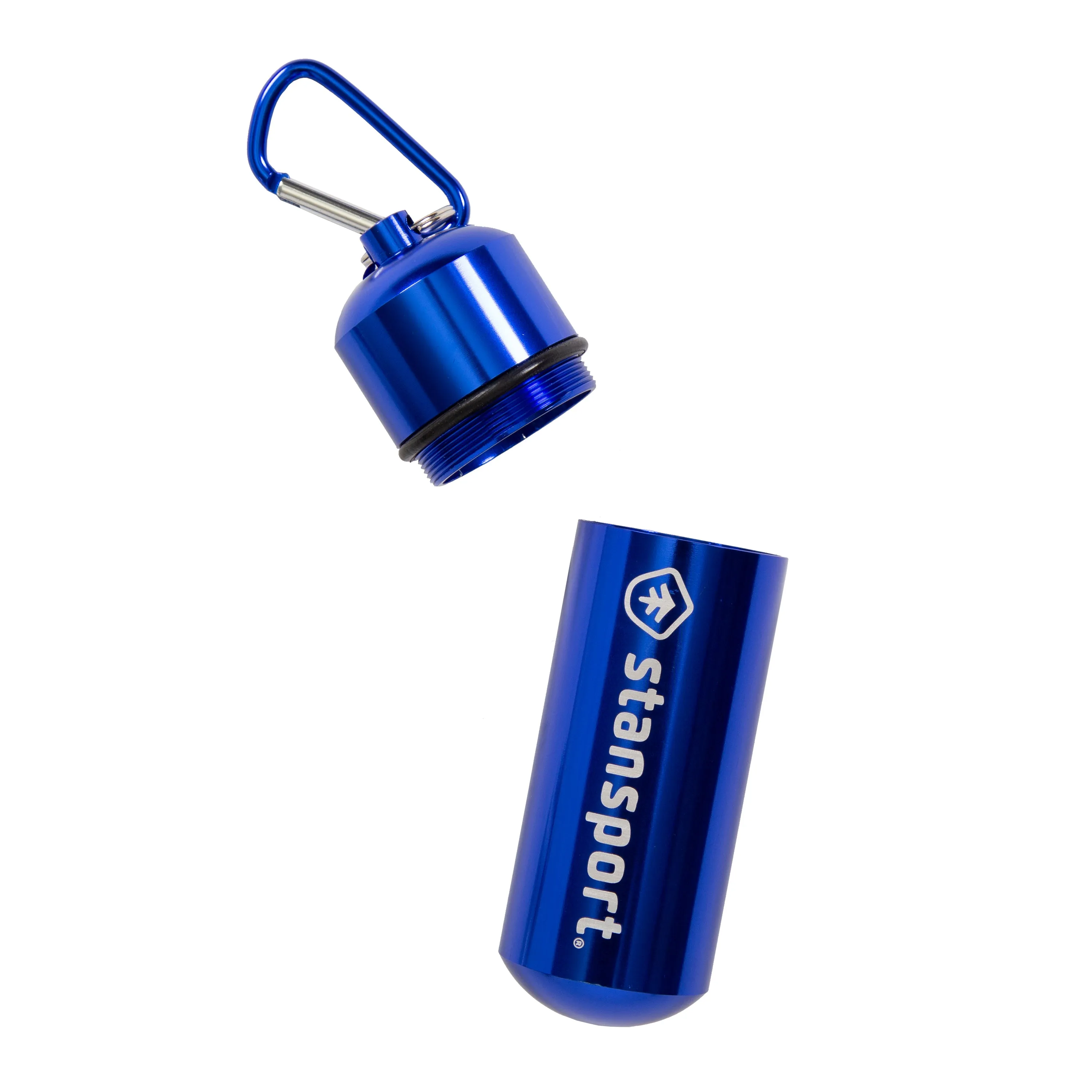 Stansport Aluminum Container Capsule-Xl-Blue, Green And Silver Asst